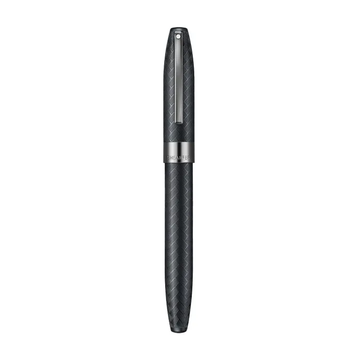 Sheaffer Legacy Chevron 9066 Matte Black Rollerball Pen with PVD Gunmetal Trims