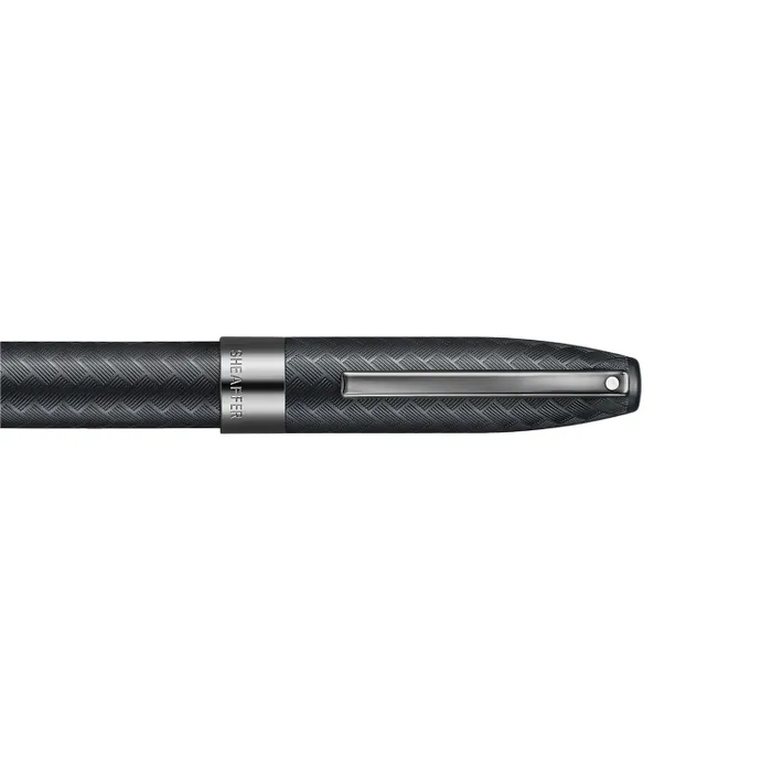 Sheaffer Legacy Chevron 9066 Matte Black Rollerball Pen with PVD Gunmetal Trims