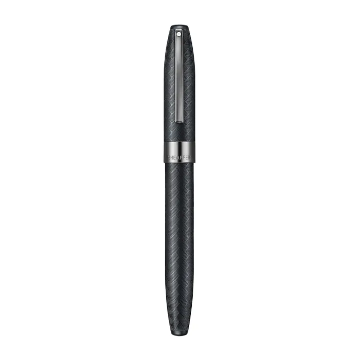 Sheaffer Legacy Chevron 9066 Matte Black Fountain Pen with PVD Gunmetal Inlaid Nib and Trims (Medium)