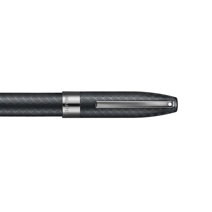 Sheaffer Legacy Chevron 9066 Matte Black Fountain Pen with PVD Gunmetal Inlaid Nib and Trims (Medium)