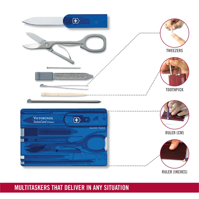 Victorinox Waiter Swiss Army Knife Classic Blue-Translucent