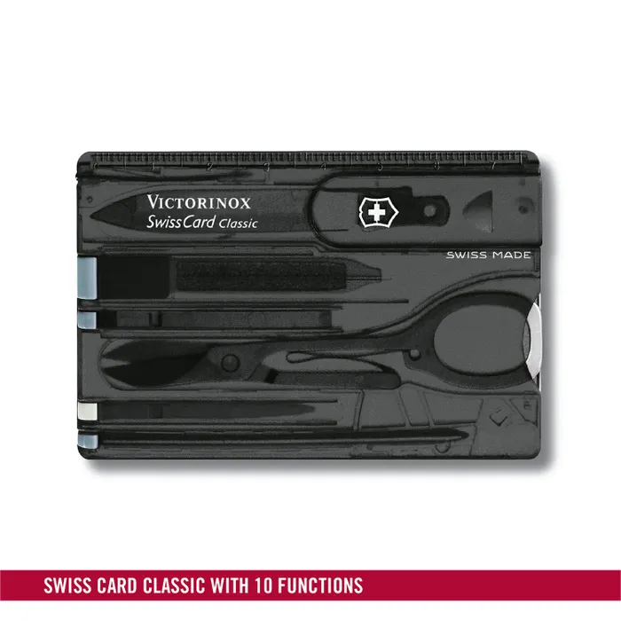 Victorinox Waiter Swiss Army Knife Card Classic Black-Translucent