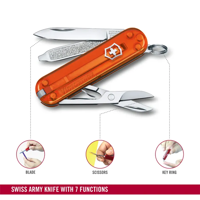 Victorinox Waiter Swiss Army Knife Classic SD 58mm-Fire Opal