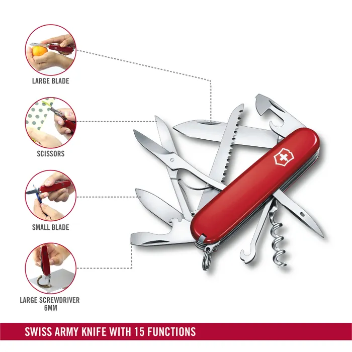 Victorinox Waiter Swiss Army Knife Huntsman 91mm-Red