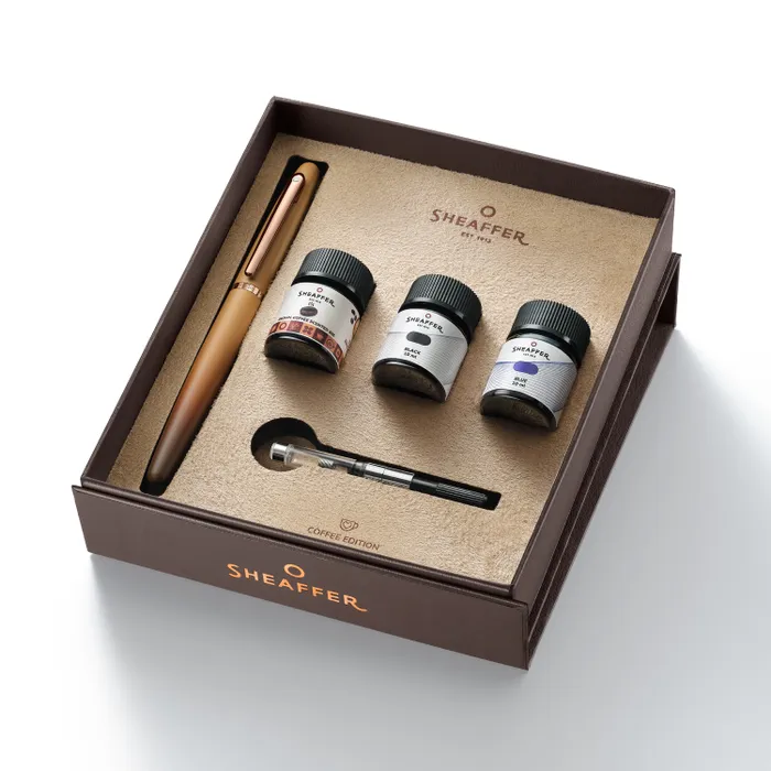 Sheaffer VFM G9428Â Coffee Edition Fountain Pen with 3 Ink Vials Gift Set (Medium)