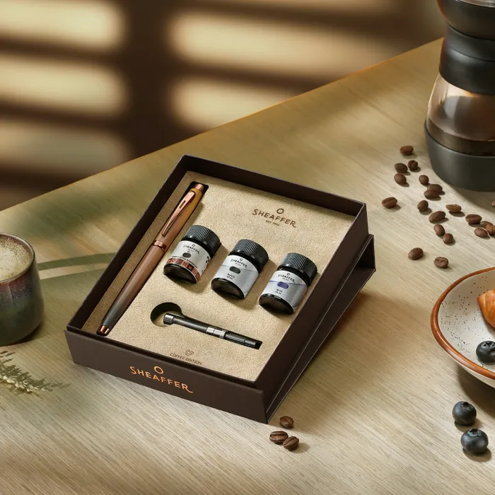 Sheaffer 100 G9374Â Coffee Edition Fountain Pen with 3 Ink Vials Gift Set (Medium)