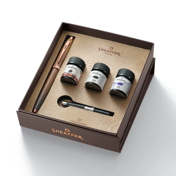 Sheaffer 100 G9374Â Coffee Edition Fountain Pen with 3 Ink Vials Gift Set (Medium)
