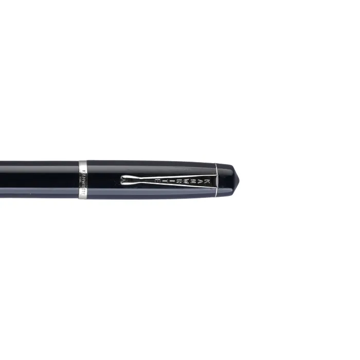 Kanwrite Legacy Solid Black Fountain Pen With Black Trims - Broad