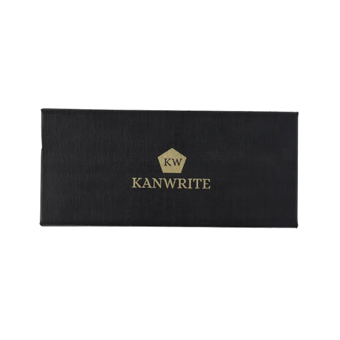 Kanwrite Legacy Solid Orange Fountain Pen With Gold Trims - Broad