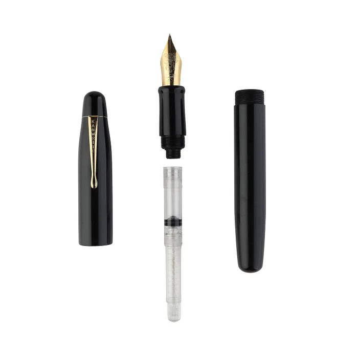 Kanwrite Mammoth Solid Black Fountain Pen With Black Trims - Medium