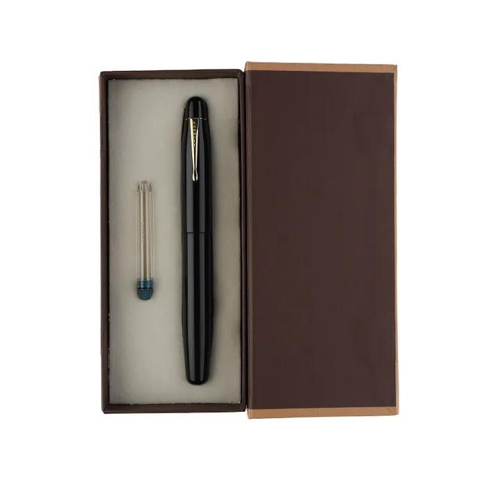 Kanwrite Mammoth Solid Black Fountain Pen With Black Trims - Medium