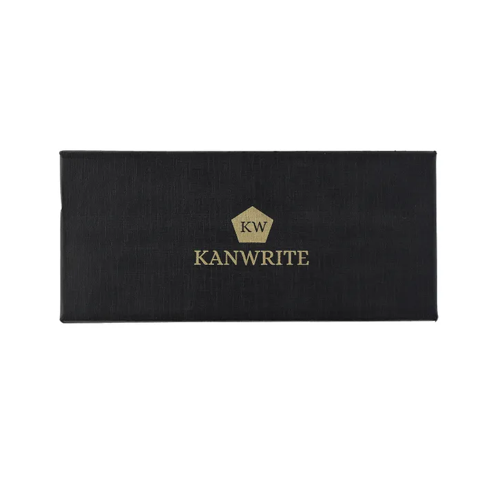 Kanwrite Heritage Marble Green Swirl Fountain Pen With Gold Trims - Broad