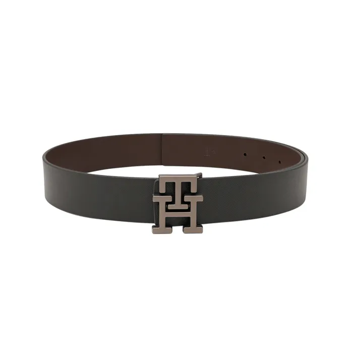 Tommy Hilfiger Black & Brown Arklow Reversible Belt - Medium