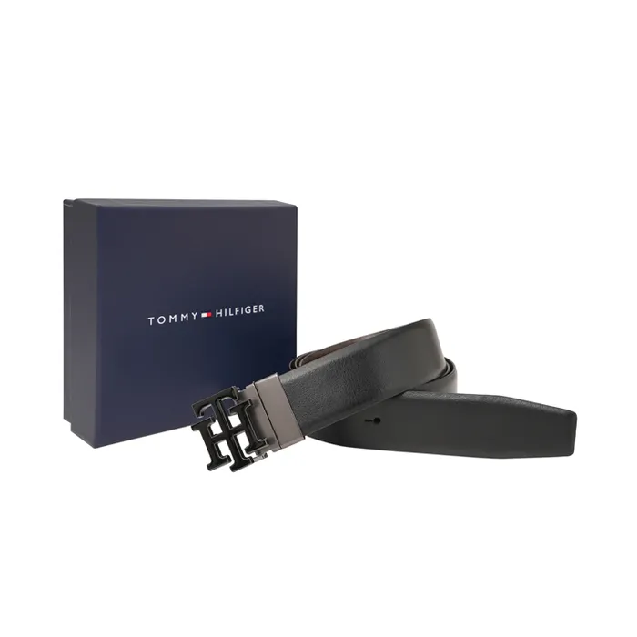 Tommy Hilfiger Black & Brown Athlone Reversible Belt - Large