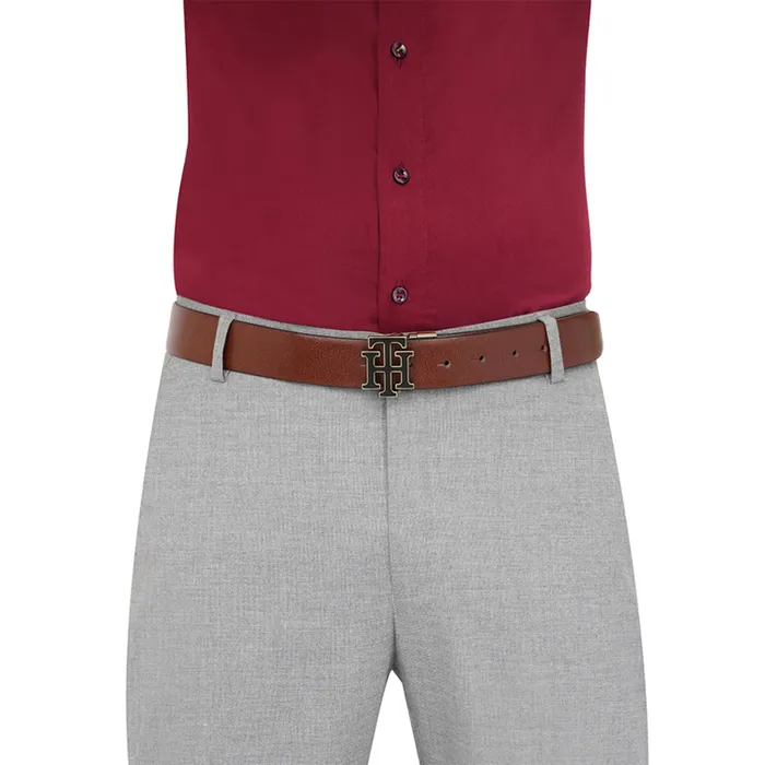 Tommy Hilfiger Tan & Black Athlone Reversible Belt - Small