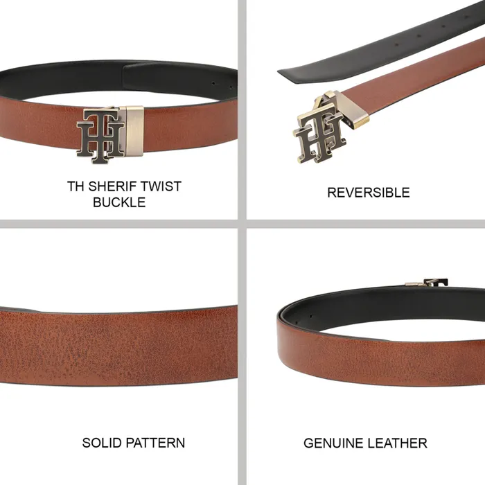 Tommy Hilfiger Tan & Black Athlone Reversible Belt - Extra Large