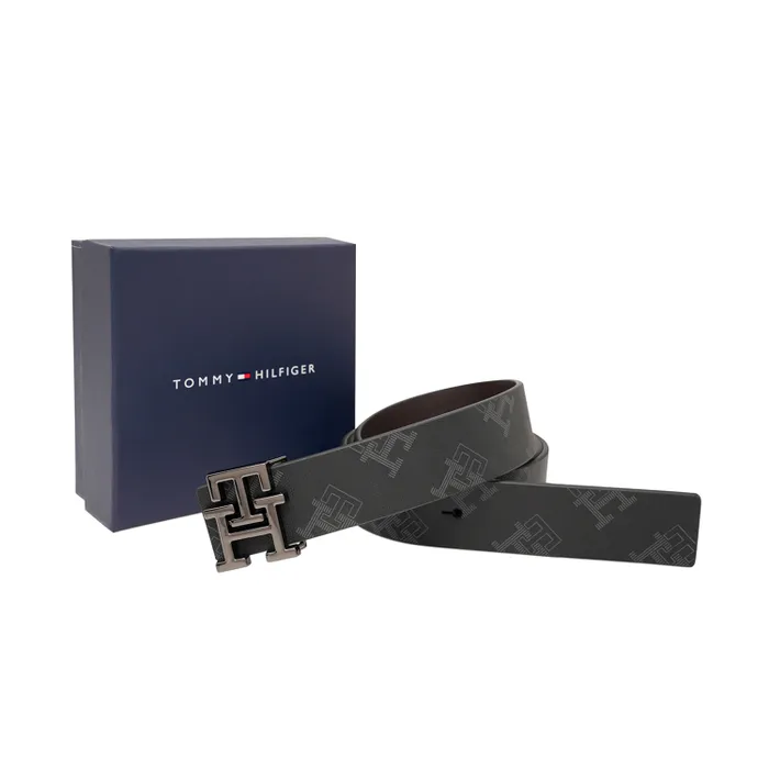 Tommy Hilfiger Black & Brown Bishop Reversible Belt - Extra Large