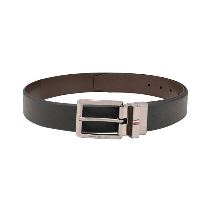 Tommy Hilfiger Black & Brown Brooklet Reversible Belt - Large