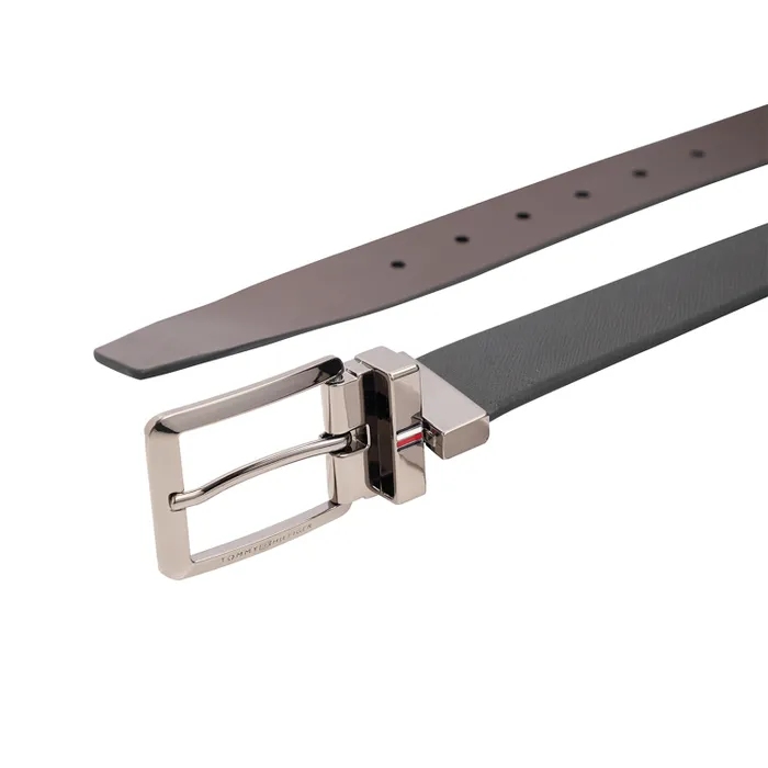 Tommy Hilfiger Black & Brown Brooklet Reversible Belt - Large