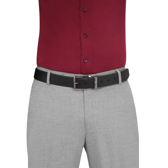 Tommy Hilfiger Black & Brown Brooklet Reversible Belt - Small