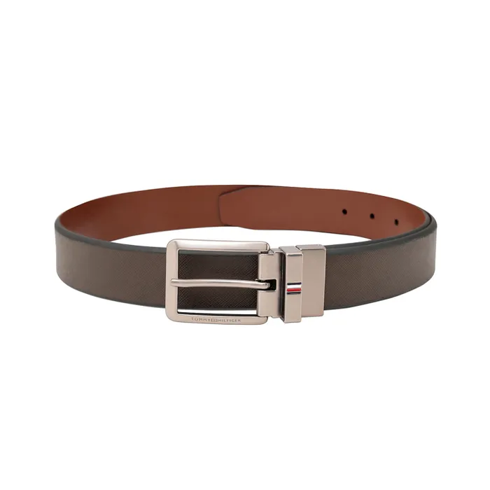 Tommy Hilfiger Brown & Tan Brooklet Reversible Belt - Extra Large