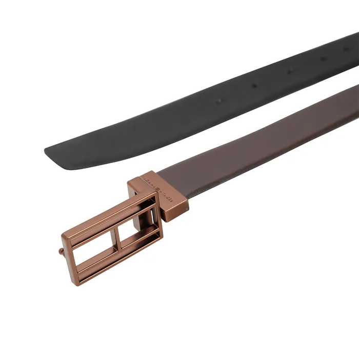 Tommy Hilfiger Brown & Black Clapham Reversible Belt - Medium