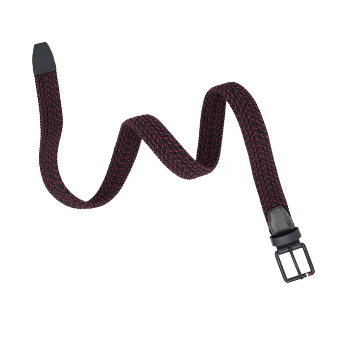 Tommy Hilfiger Red & Navy Kells Non Reversible Belt - Small