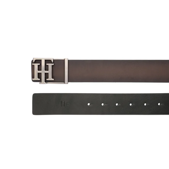 Tommy Hilfiger Brown & Black Offay Reversible Belt - Large