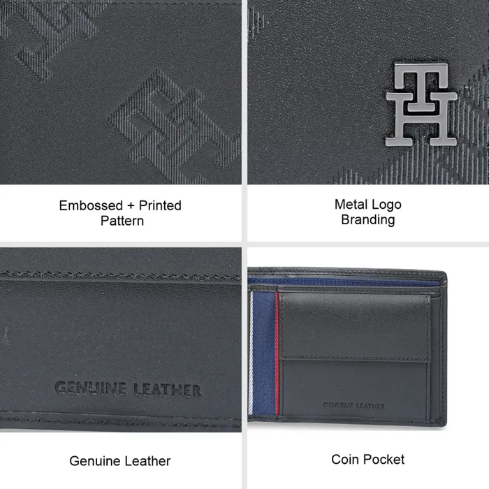 Tommy Hilfiger Branco Global Coin Wallet - Black
