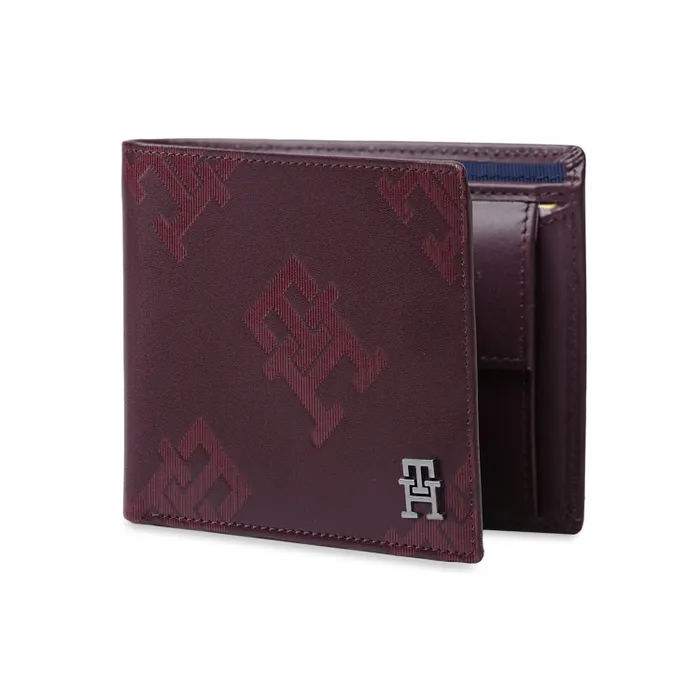 Tommy Hilfiger Branco Global Coin Wallet - Wine