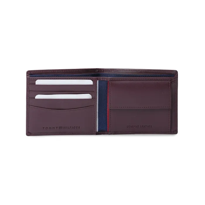 Tommy Hilfiger Branco Global Coin Wallet - Wine