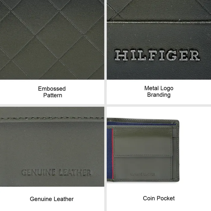 Tommy Hilfiger Kornos Global Coin Wallet - Olive