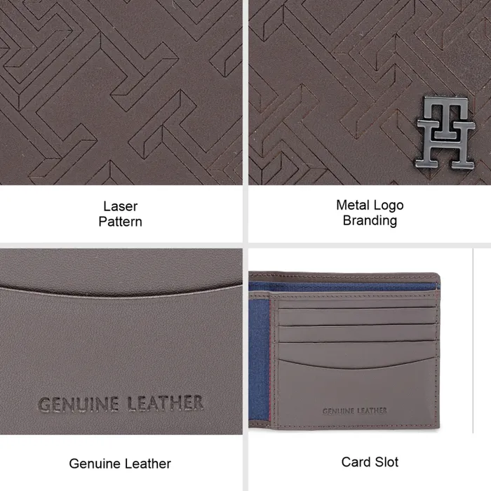 Tommy Hilfiger Tavros Slimfold Wallet-Brown