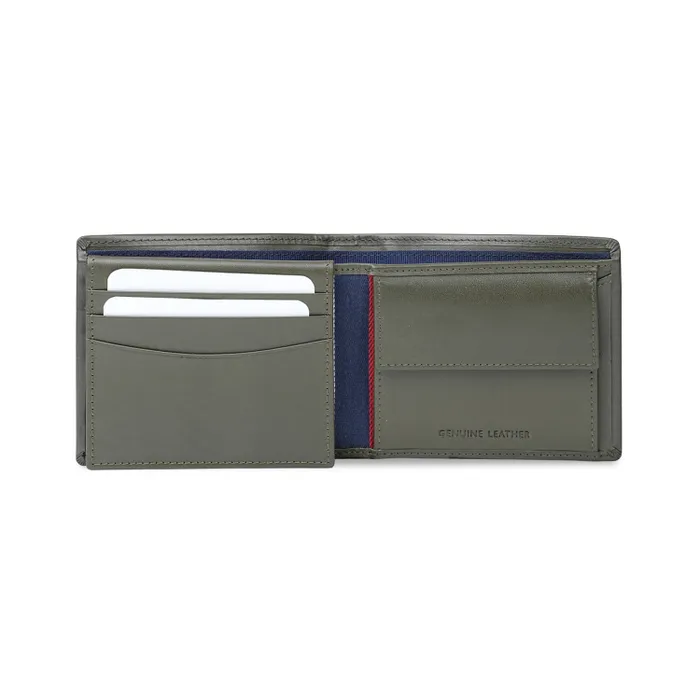 Tommy Hilfiger Tavros Multicard Coin Wallet-Olive