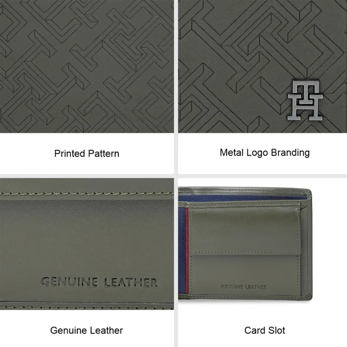 Tommy Hilfiger Tavros Multicard Coin Wallet-Olive