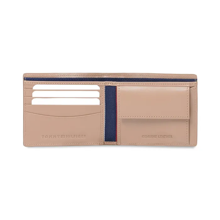 Tommy Hilfiger Avlona Global Coin Wallet - Khaki+White+Beige
