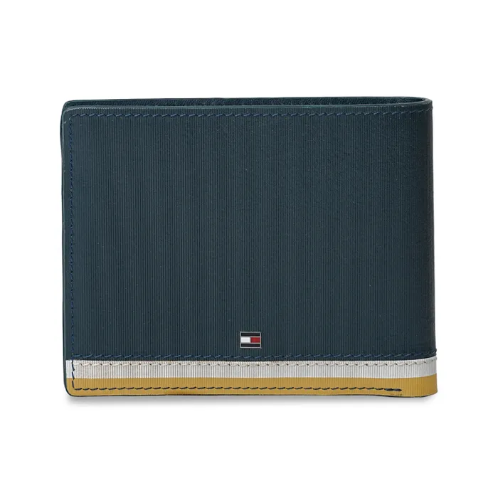 Tommy Hilfiger Avlona Global Coin Wallet - Bottle Green+White+Yellow