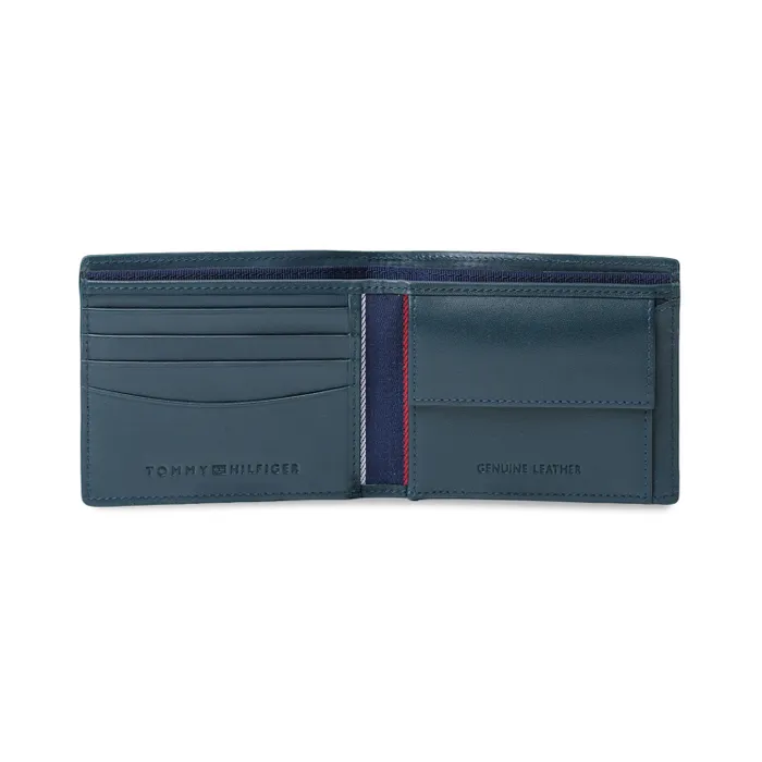 Tommy Hilfiger Avlona Global Coin Wallet - Bottle Green+White+Yellow
