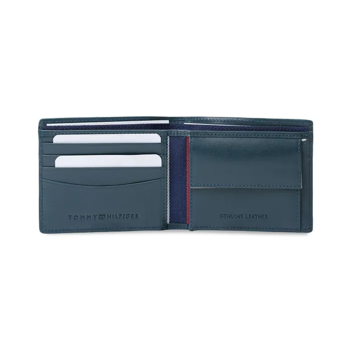 Tommy Hilfiger Avlona Global Coin Wallet - Bottle Green+White+Yellow
