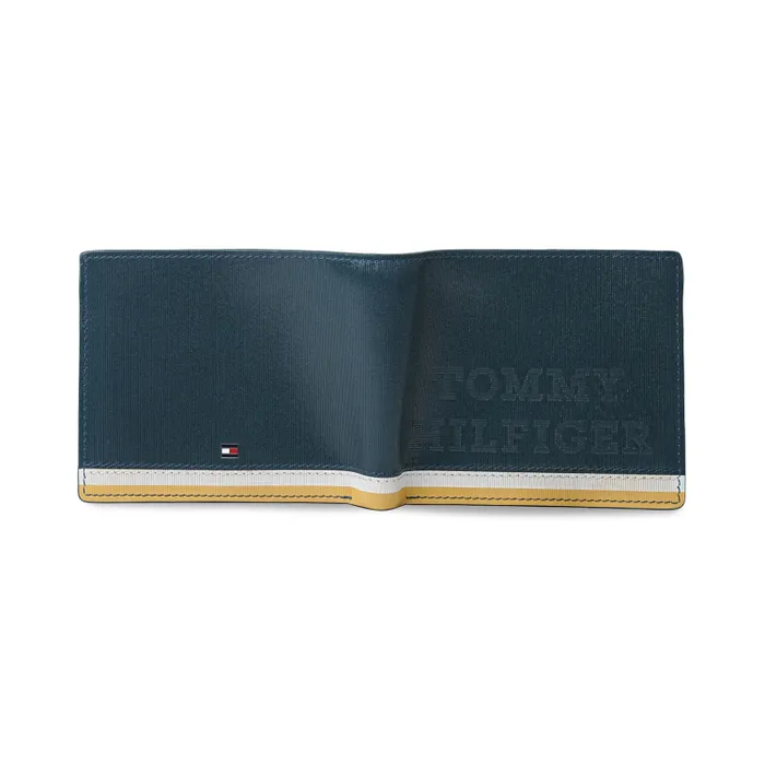 Tommy Hilfiger Avlona Global Coin Wallet - Bottle Green+White+Yellow