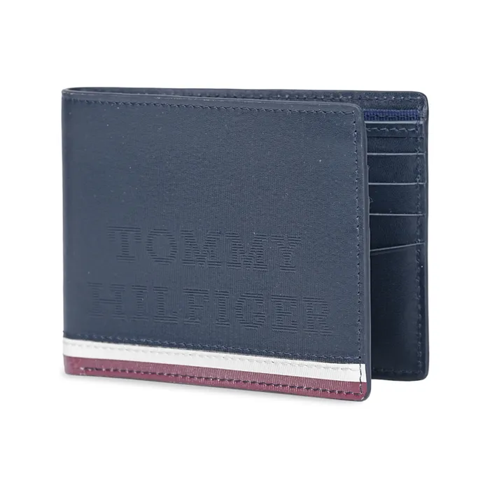 Tommy Hilfiger Avlona Slimfold Wallet - Navy+White+Burgundy