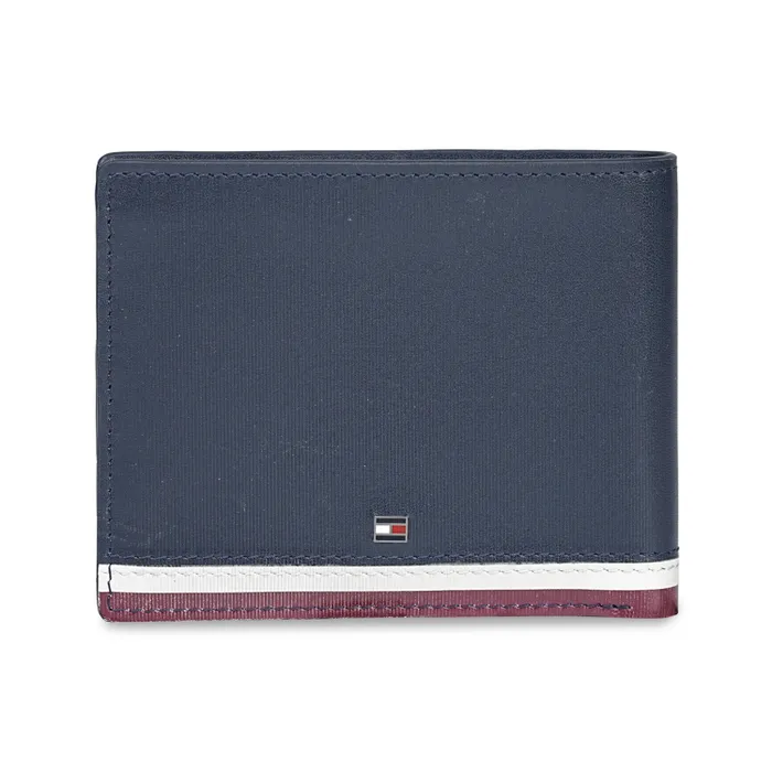 Tommy Hilfiger Avlona Slimfold Wallet - Navy+White+Burgundy