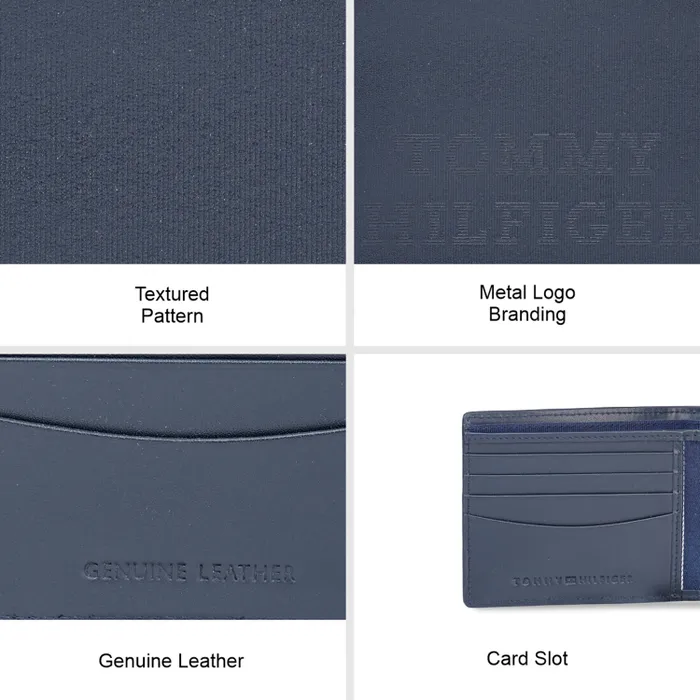 Tommy Hilfiger Avlona Slimfold Wallet - Navy+White+Burgundy