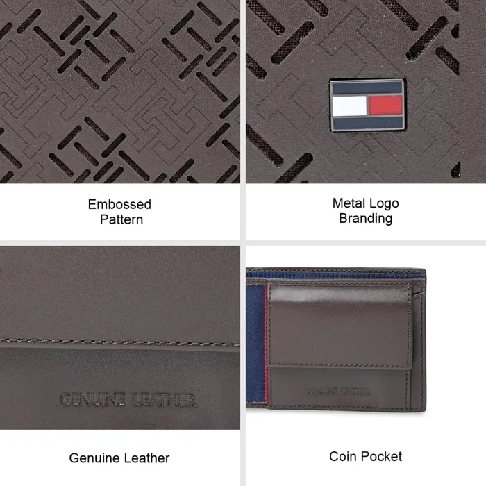 Tommy Hilfiger Strovolos Global Coin Wallet - Brown