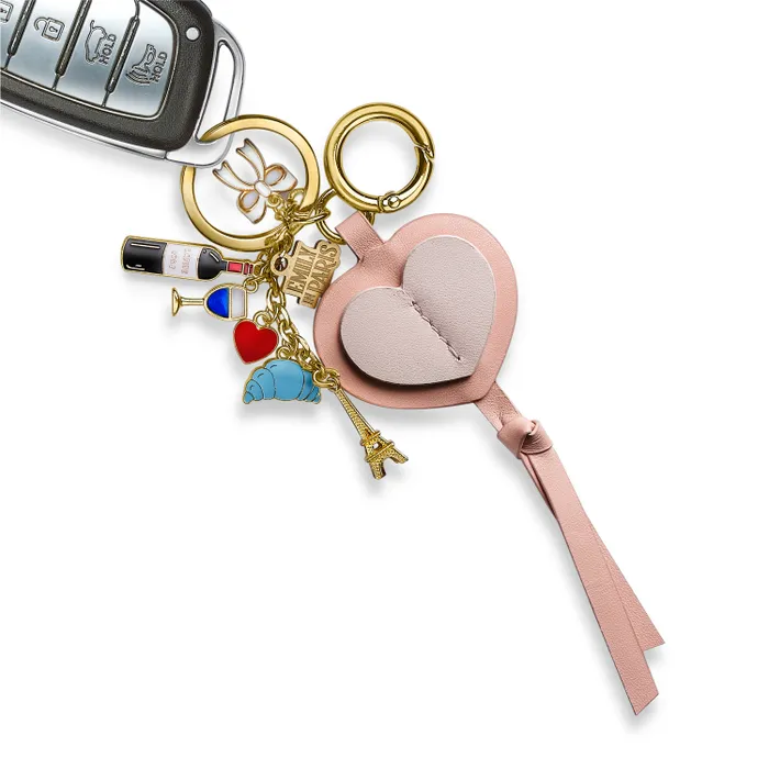 Sheaffer Gift Set Emily in Paris Prelude Mini E9810 Pastel Pink Ballpoint Pen with Leather Bag Charm Keychain