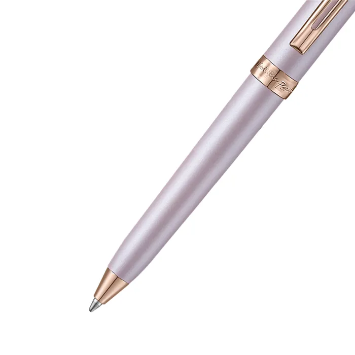 Sheaffer Gift Set Emily in Paris Prelude Mini E9810 Pastel Pink Ballpoint Pen with Leather Bag Charm Keychain