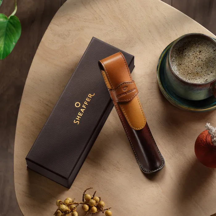 Sheaffer Coffee Edition Leather Single Pen Pouch