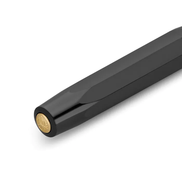 Kaweco Classic Sport Black With Clip And 23K Gold-Plated Steel Nib And Iridium Tip Fountain Pen-Medium