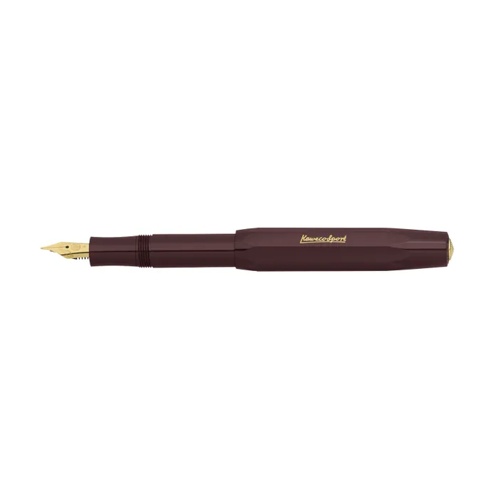Kaweco Classic Sport Bordeaux With 23K Gold-Plated Steel Nib And Iridium Tip Fountain Pen-Fine