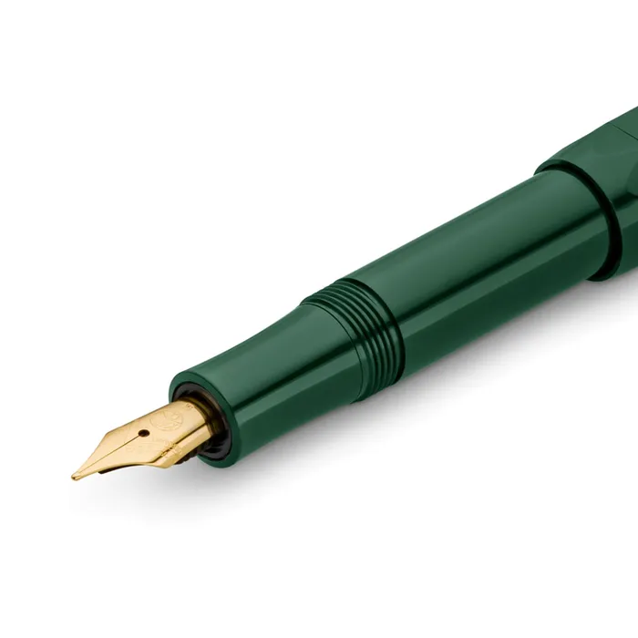 Kaweco Classic Sport Green With Clip And 23K Gold-Plated Steel Nib And Iridium Tip Fountain Pen-Fine